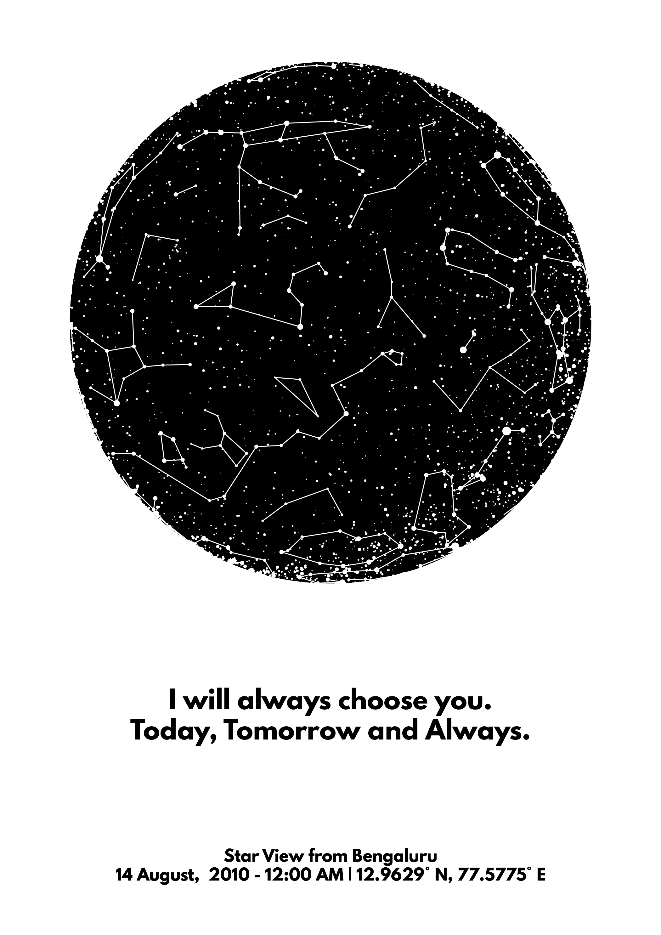 Personalised Star Map – Digital File